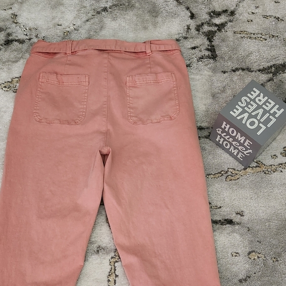 Women's Size 14 Light Washed/Pastel Orange/Pink Jeans . GREAT CONDITION - Picture 12 of 14